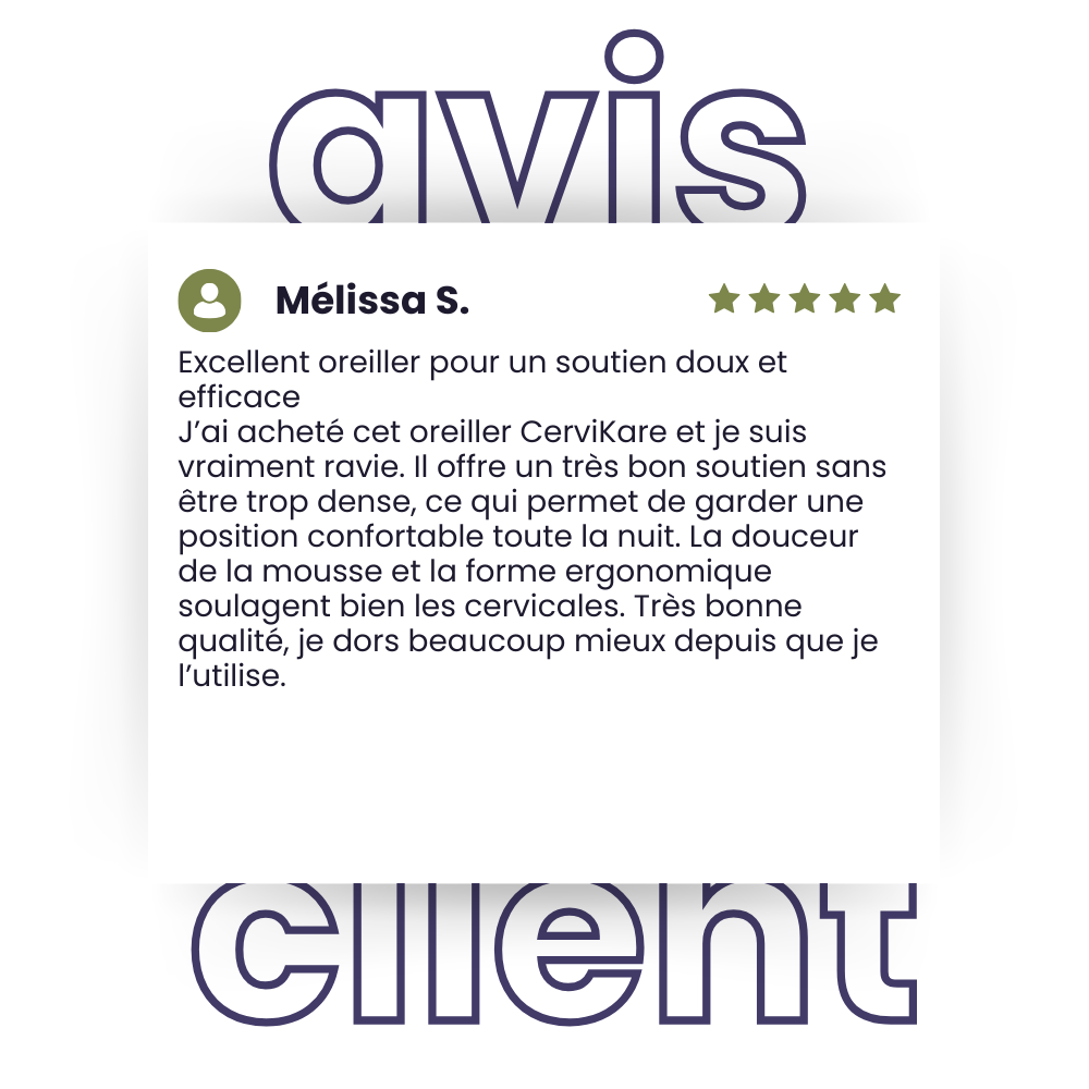 CerviKare Ergo - Ergonomic cervical pillow with neck and head support 