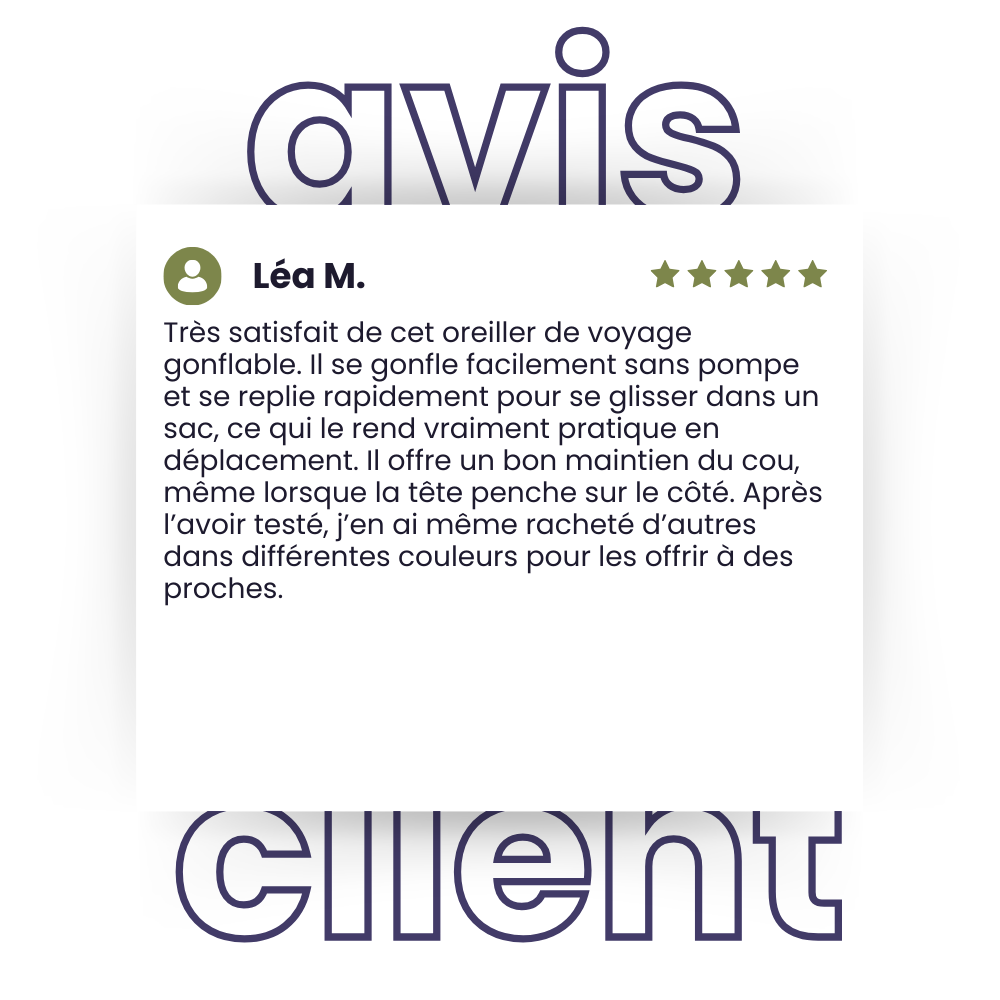 TravelKare Air - Inflatable U-Shaped Travel Pillow 