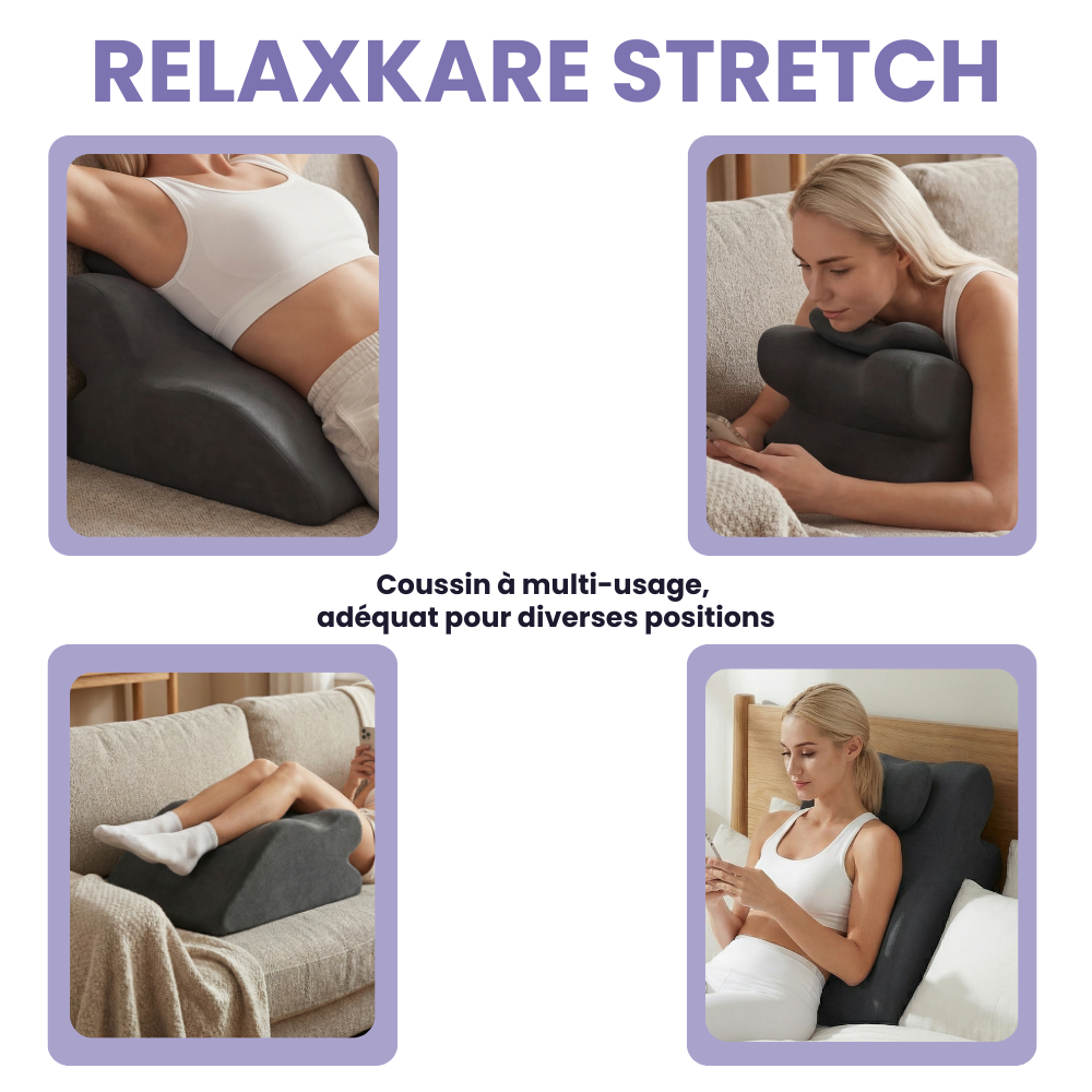 RelaxKare Stretch - Ergonomic cervical and lumbar relaxation support 