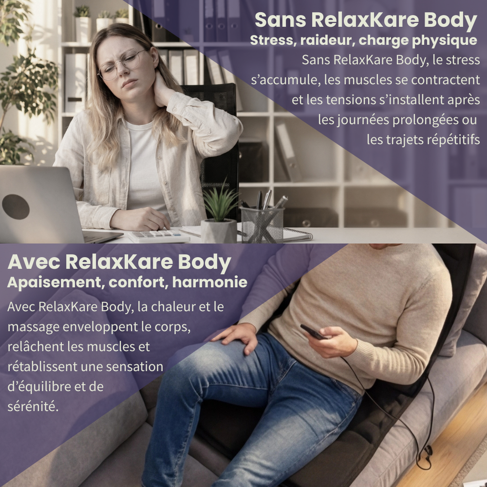 RelaxKare Body - Coussin d'assise massant et chauffant
