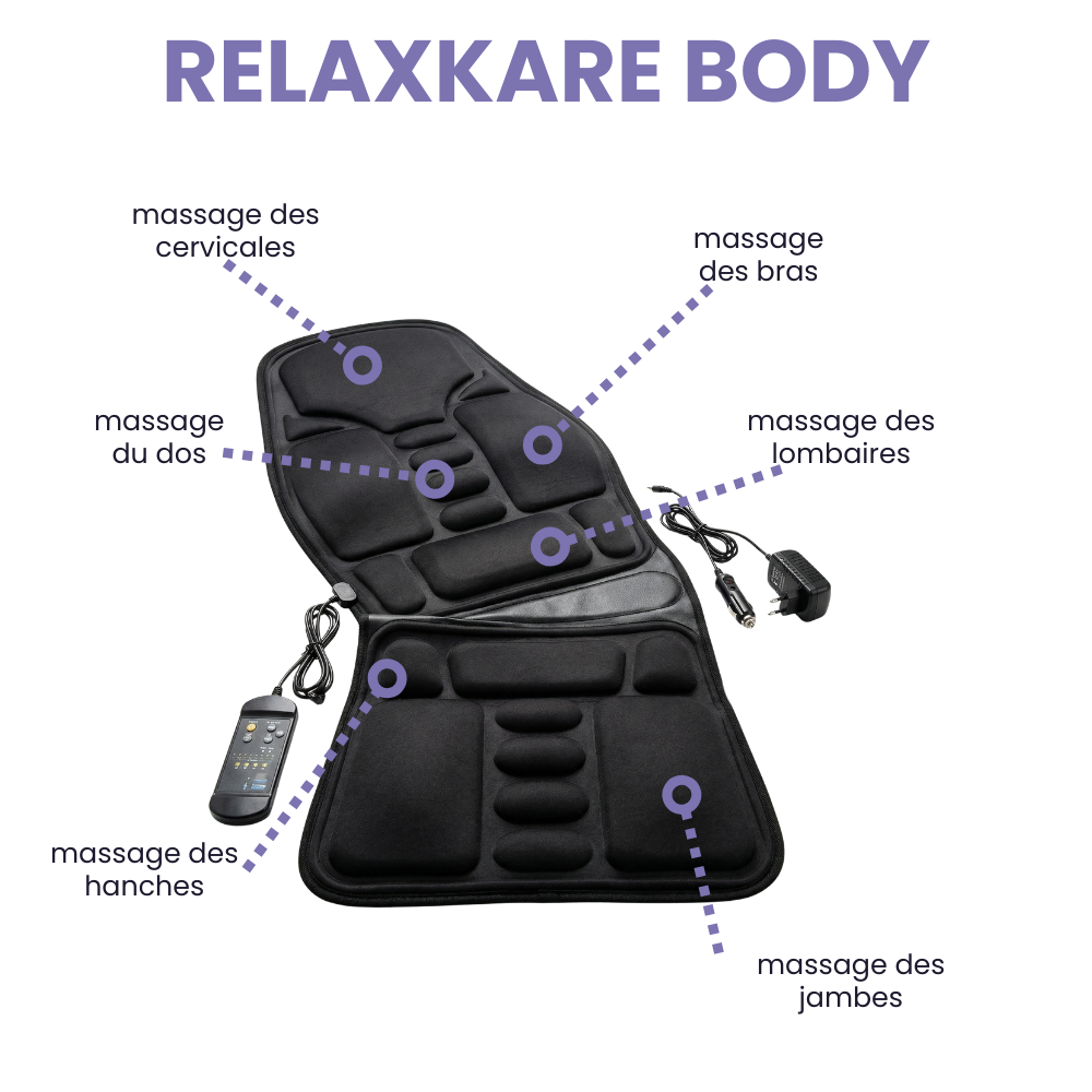 RelaxKare Body - Coussin d'assise massant et chauffant
