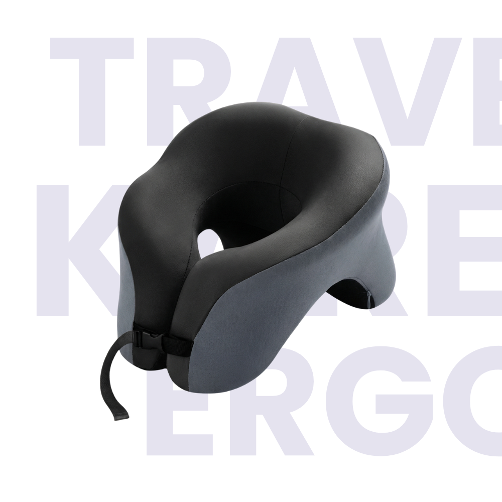 TravelKare Ergo - Oreiller de voyage ergonomique à mémoire de forme