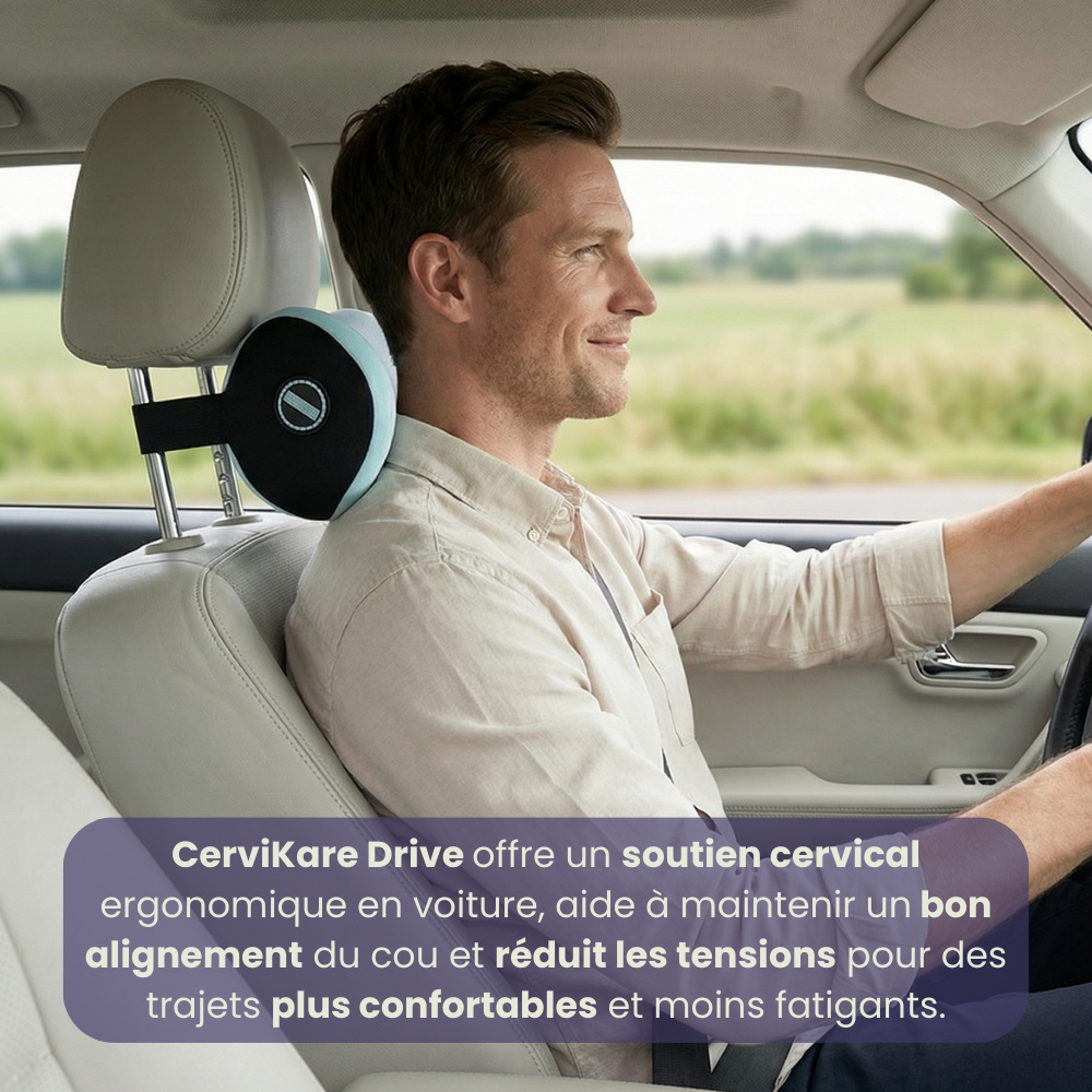 CerviKare Drive - Appuie-tête cervical ergonomique à mémoire de forme