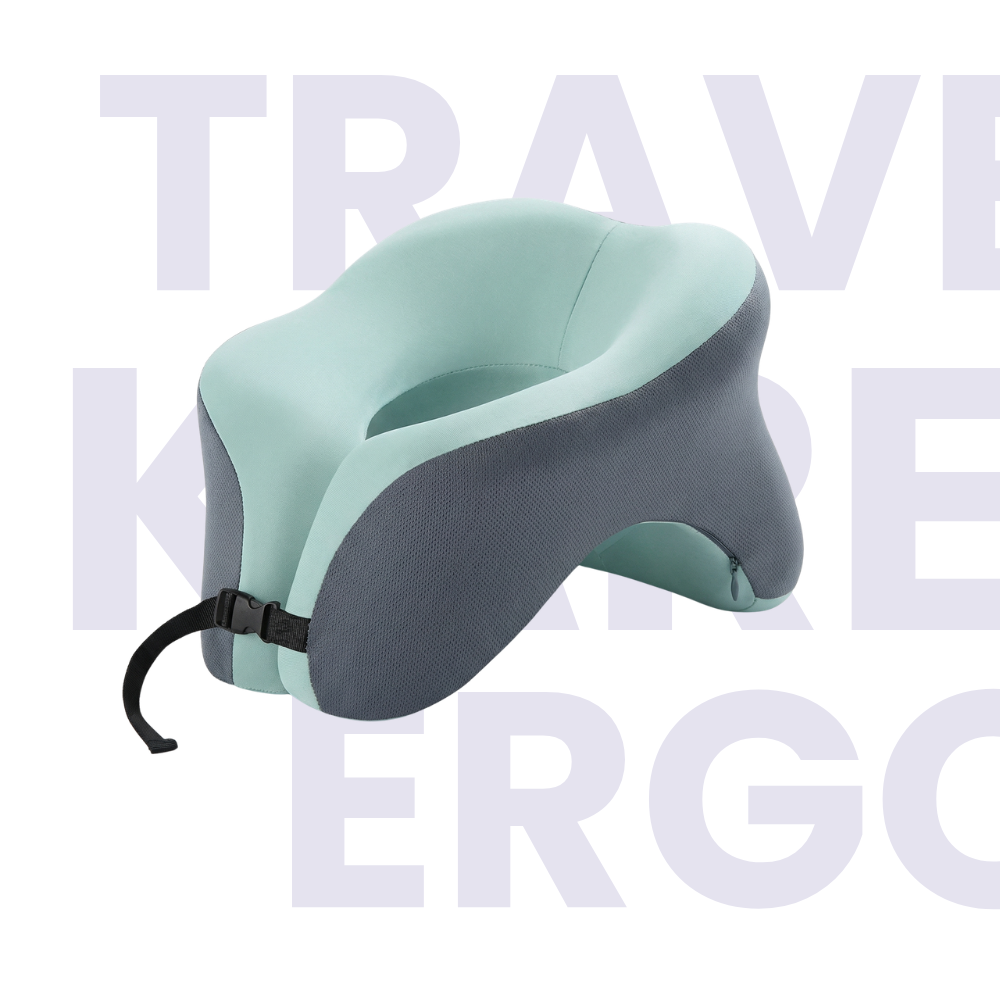 TravelKare Ergo - Oreiller de voyage ergonomique à mémoire de forme