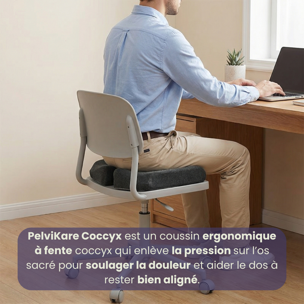PelviKare Coccyx - Coussin mémoire de forme pour le coccyx