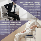 PelviKare Coccyx - Coussin mémoire de forme pour le coccyx