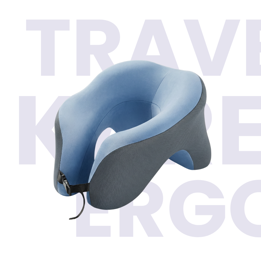 TravelKare Ergo - Oreiller de voyage ergonomique à mémoire de forme