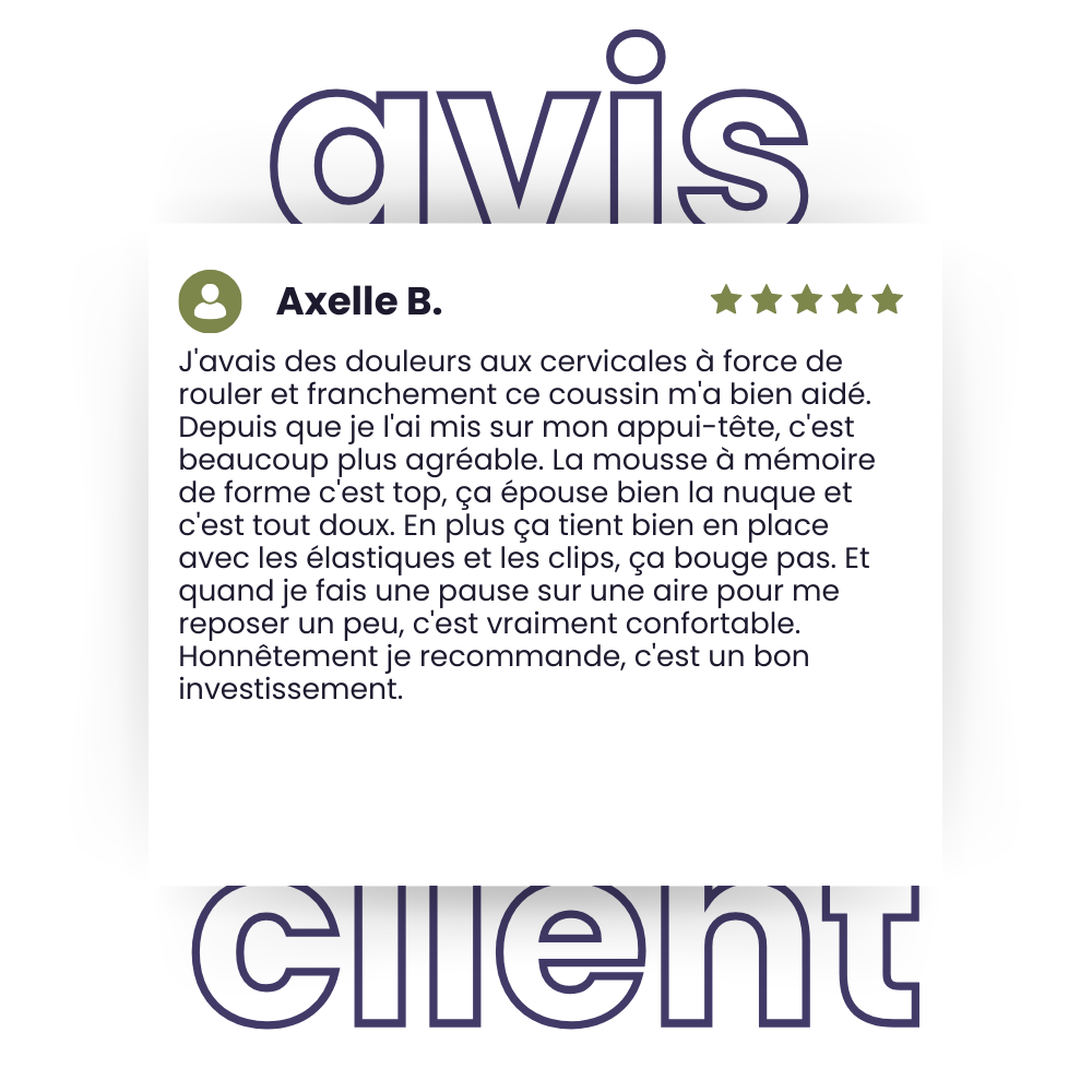 CerviKare Drive - Appuie-tête cervical ergonomique à mémoire de forme