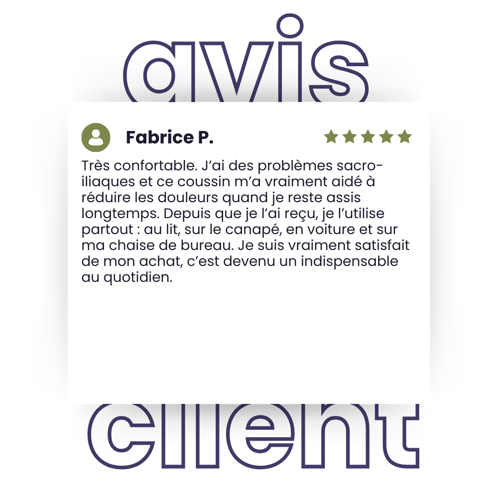 PelviKare Coccyx - Coussin mémoire de forme pour le coccyx