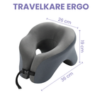 TravelKare Ergo - Oreiller de voyage ergonomique à mémoire de forme