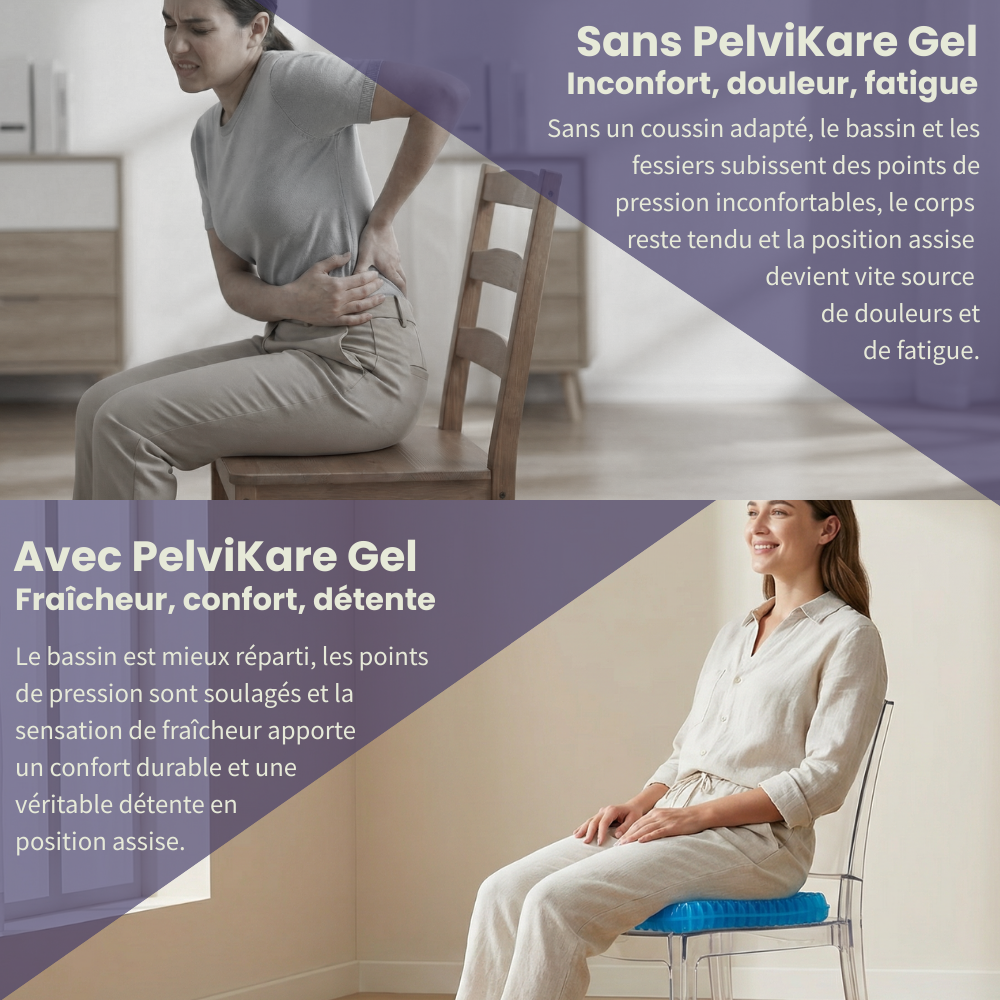 PelviKare Gel - Coussin d'assise ergonomique