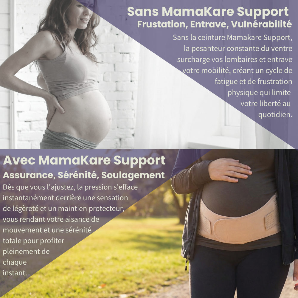 MamaKare Support - Ceinture de maintien grossesse pour le ventre et le dos