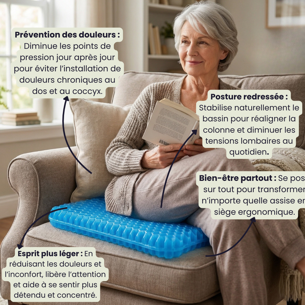 PelviKare Gel - Ergonomic Seat Cushion