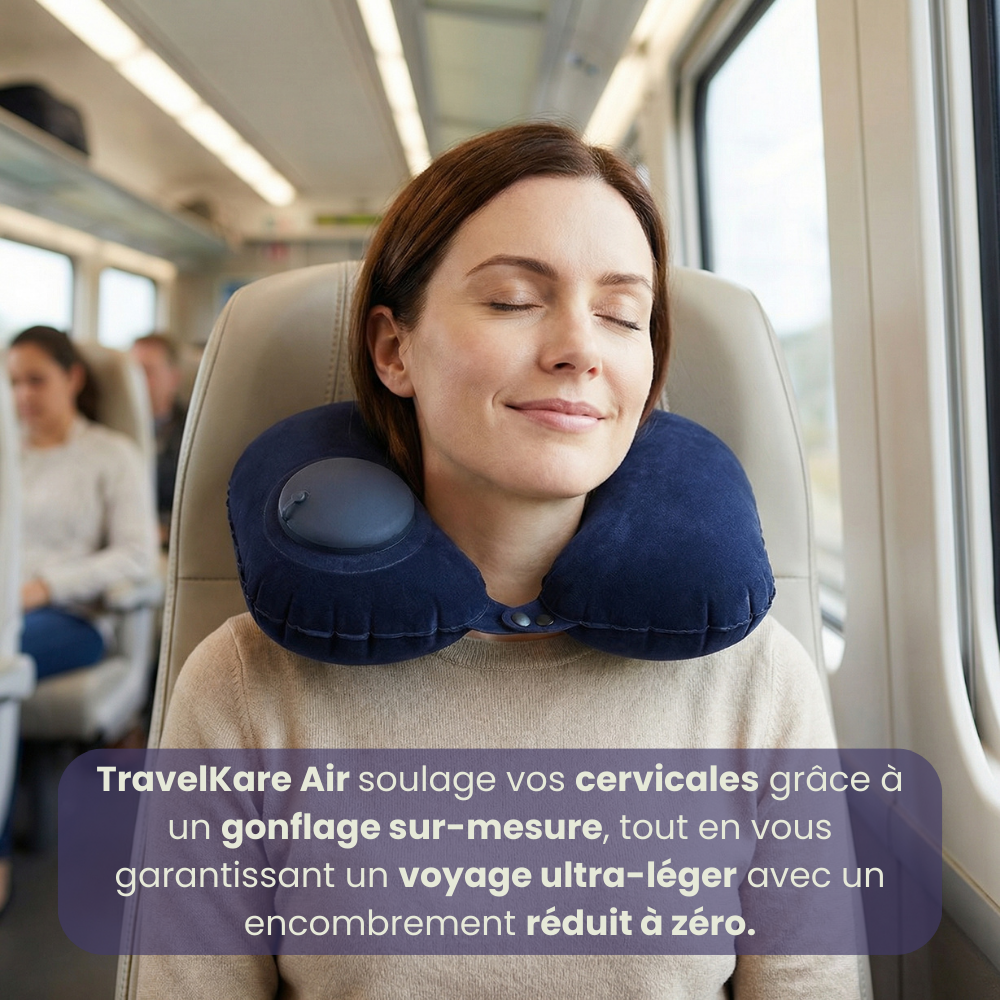 TravelKare Air - Inflatable U-Shaped Travel Pillow 