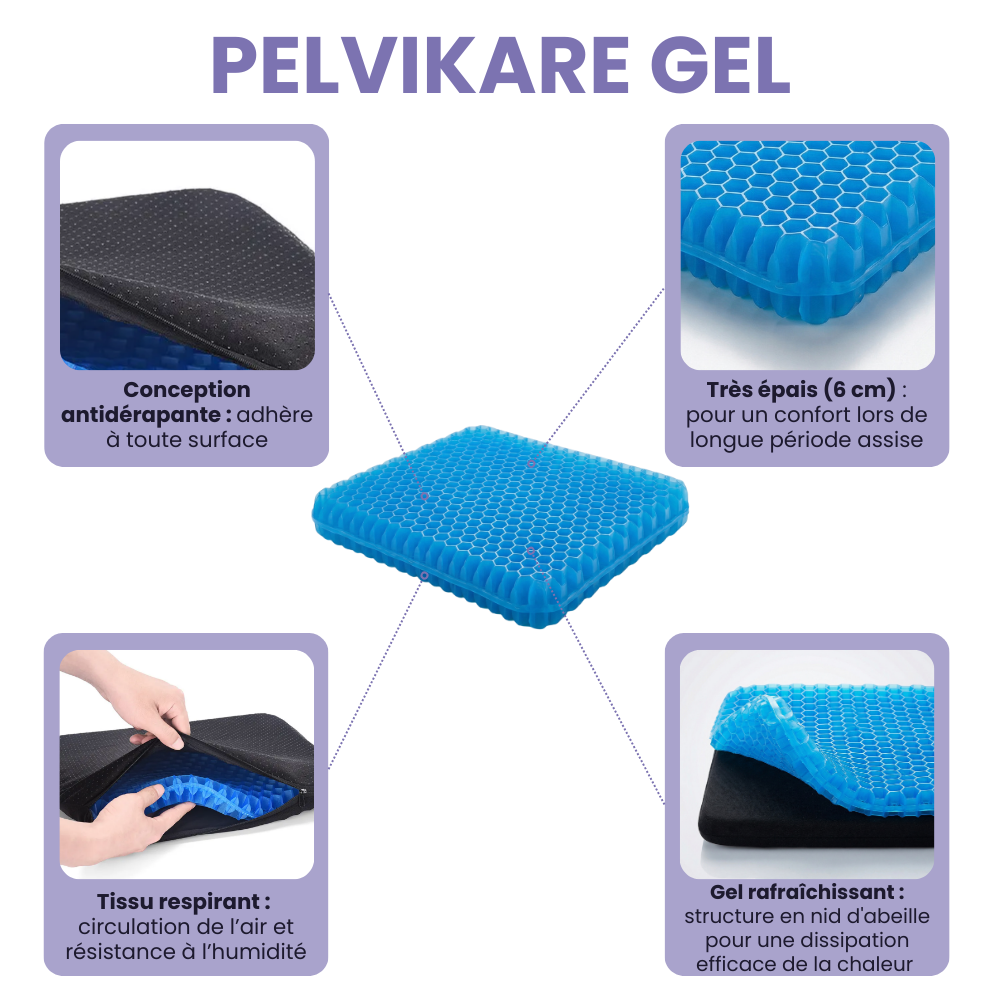 PelviKare Gel - Ergonomic Seat Cushion